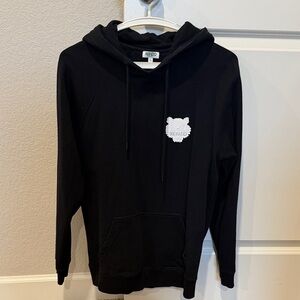 Kenzo Black Hoodie with White Logo size S